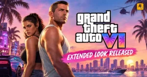 Grand Theft Auto VI Extended Look Released featuring Jason and Lucia in Vice City.